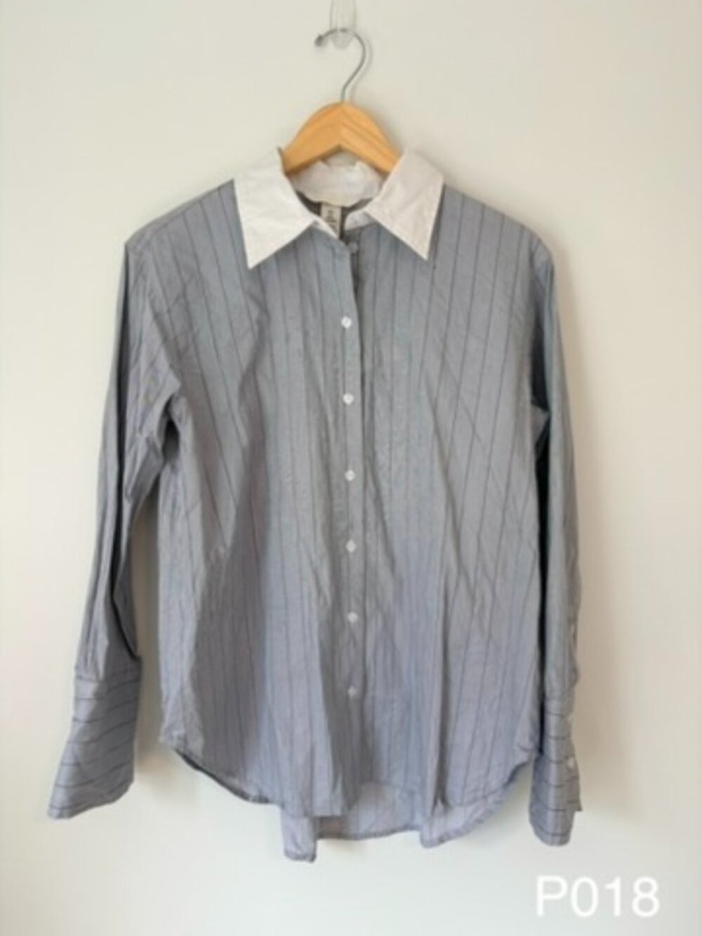 H&M Blue & White Shirt | Women's Small